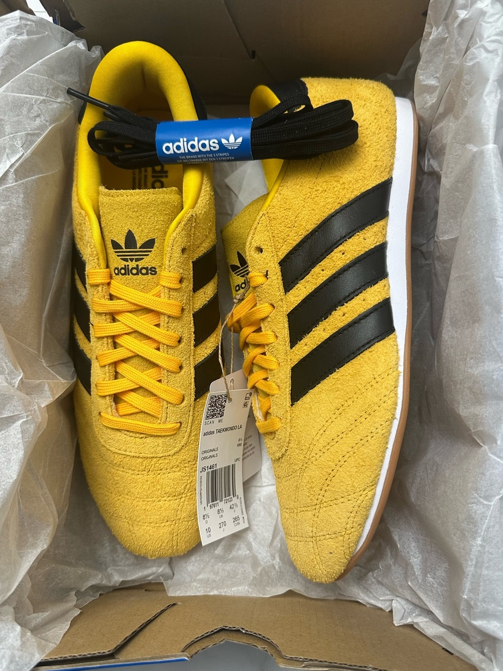 adidas Original Taekwondo Lace W sneakers in the Crew Yellow / Core Blk/ Gum 10